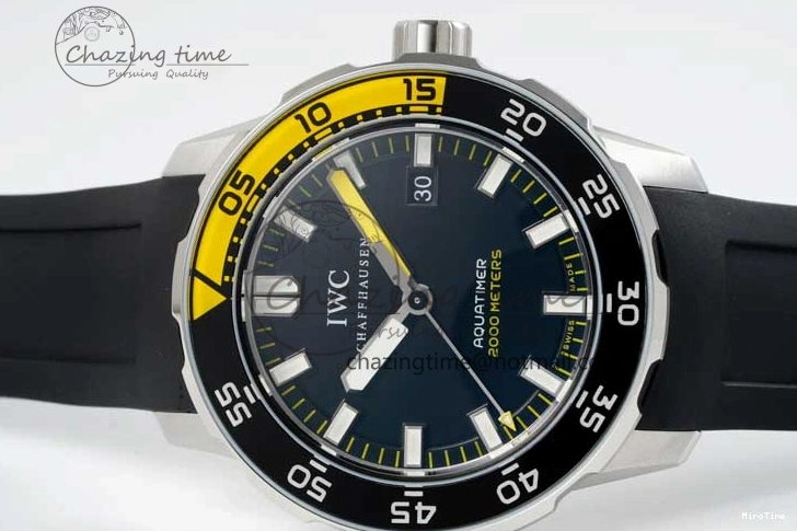 MIROTIME 0429 Bright Aquatimer Automatic SS RSF 1:1 Best Edition Black Yellow Dial on Black Rubber Strap A 7068